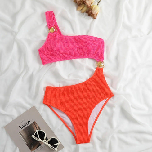 Dot Print One Piece Swimsuit